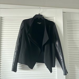 Vince Wool Leather Sleeve Jacket Size M